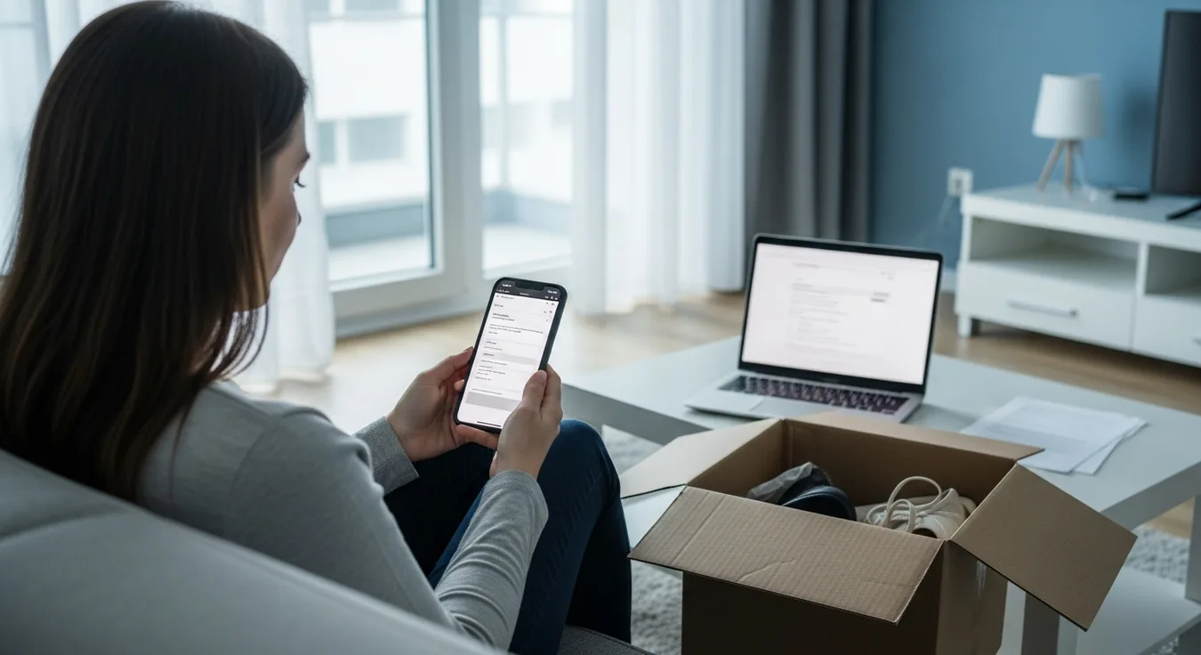 Žena platí smartfónom pri online nakupovaní