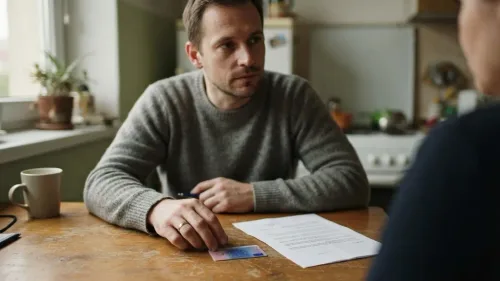 Ruky pri kuchynskom stole porovnávajú možnosti súvisiace s témou „Aké doklady potrebuje cudzinec k pôžičke na Slovensku? Podmienky“.