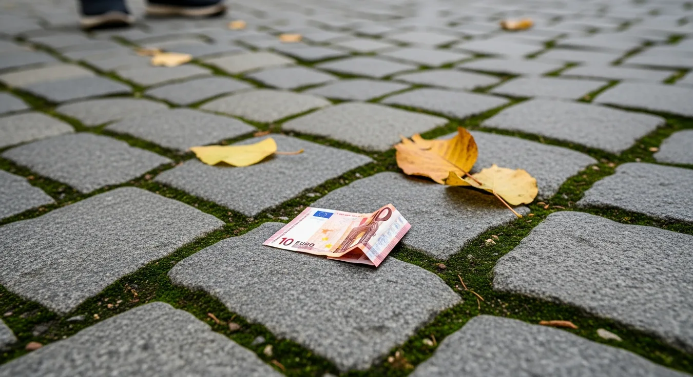 Nájsť peniaze na ulici - povera a zákon