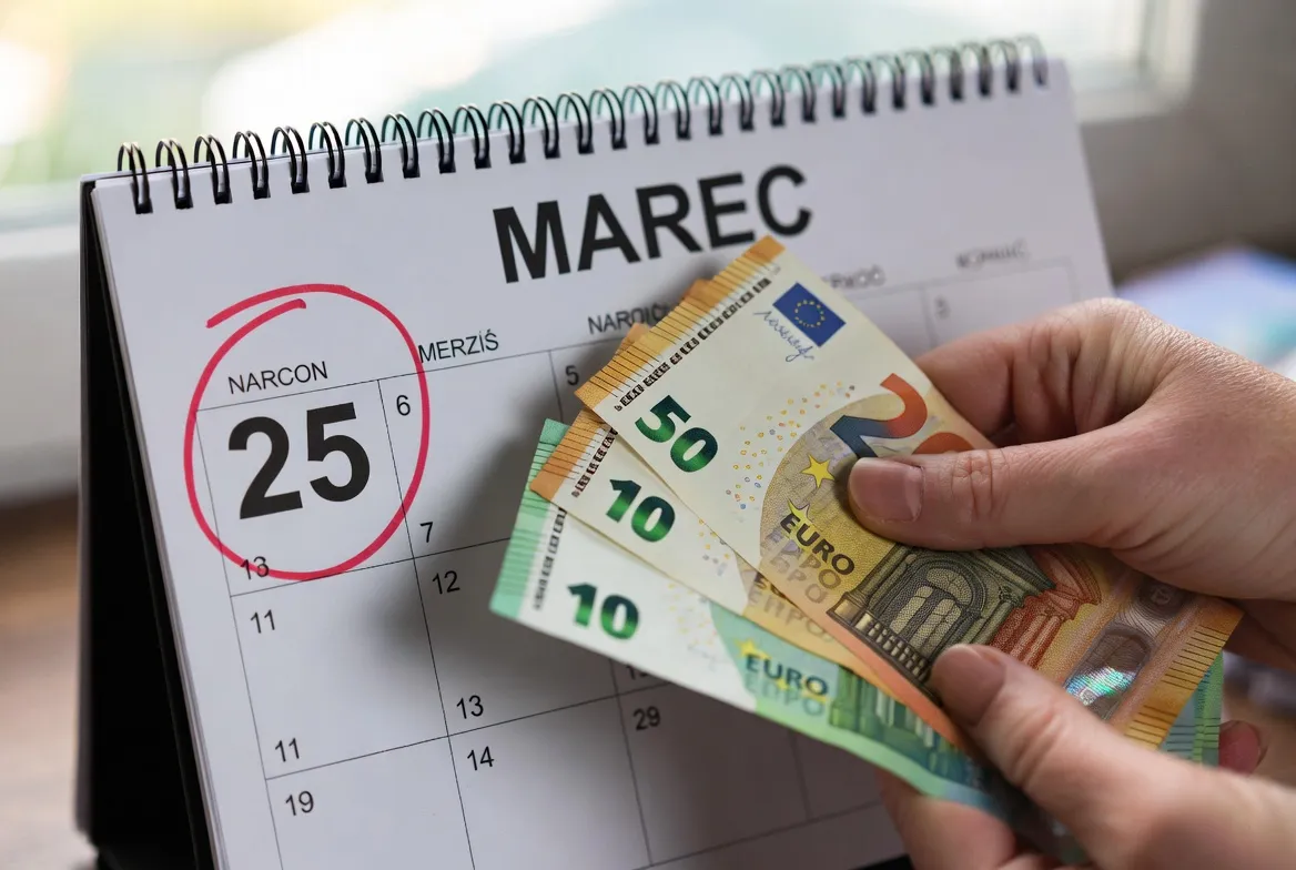 Ruky držiace kalendár a peniaze - Pôžička do výplaty