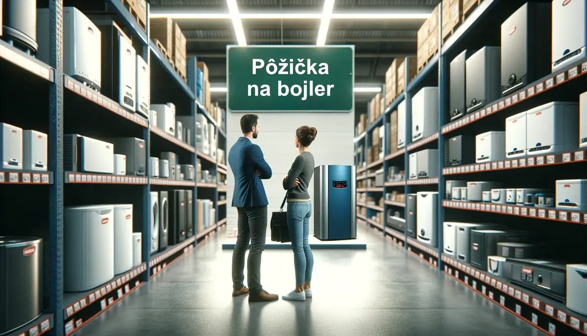 Manželský pár vybavuje pôžičku na bojler