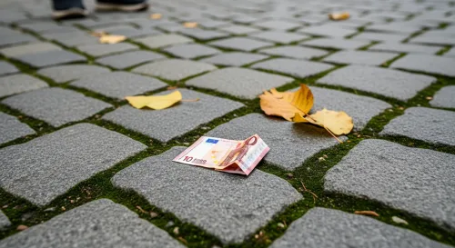 Nájsť peniaze na ulici - povera a zákon