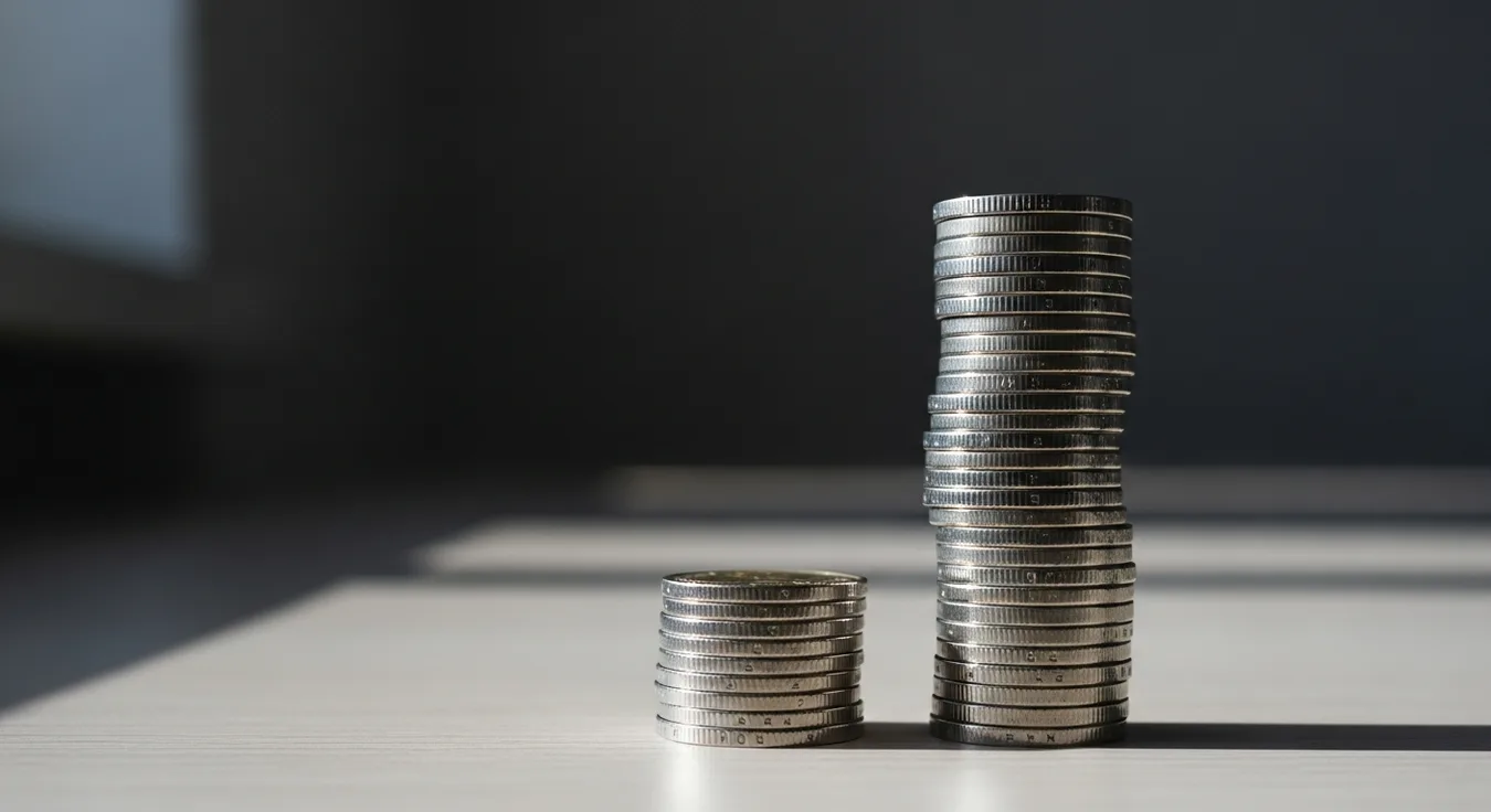 Kalkulačka, eurobankovky a výplatná páska na pracovnom stole